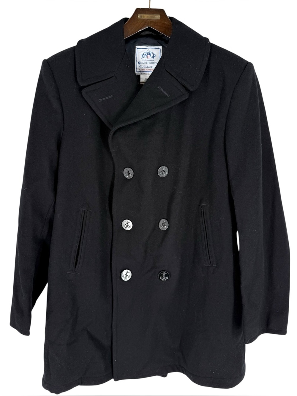 Authentic US Navy Peacoat Quarterdeck Collection Mens Size 48 XL Wool HEAVY DSCP